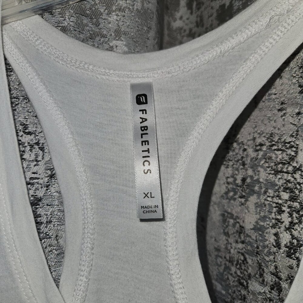 Fabletics Women's Racerback Tank XL with Reflective Lettering - Picture 4 of 5